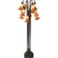 Meyda Lighting Tiffany Pond Lily 63" 12-Light Mahogany Bronze Floor Lamp With Petal Amber Shade Glass