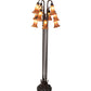 Meyda Lighting Tiffany Pond Lily 63" 12-Light Mahogany Bronze Floor Lamp With Petal Amber Shade Glass