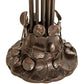 Meyda Lighting Tiffany Pond Lily 63" 12-Light Mahogany Bronze Floor Lamp With Petal Amber Shade Glass