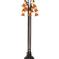Meyda Lighting Tiffany Pond Lily 63" 12-Light Mahogany Bronze Floor Lamp With Petal Amber Shade Glass