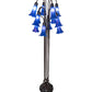 Meyda Lighting Tiffany Pond Lily 63" 12-Light Mahogany Bronze Floor Lamp With Petal Blue Shade Glass