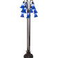 Meyda Lighting Tiffany Pond Lily 63" 12-Light Mahogany Bronze Floor Lamp With Petal Blue Shade Glass
