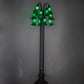 Meyda Lighting Tiffany Pond Lily 63" 12-Light Mahogany Bronze Floor Lamp With Petal Green Shade Glass