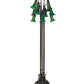 Meyda Lighting Tiffany Pond Lily 63" 12-Light Mahogany Bronze Floor Lamp With Petal Green Shade Glass