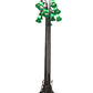 Meyda Lighting Tiffany Pond Lily 63" 12-Light Mahogany Bronze Floor Lamp With Petal Green Shade Glass