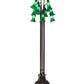 Meyda Lighting Tiffany Pond Lily 63" 12-Light Mahogany Bronze Floor Lamp With Petal Green Shade Glass