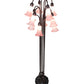 Meyda Lighting Tiffany Pond Lily 63" 12-Light Mahogany Bronze Floor Lamp With Petal Pink Shade Glass