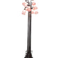 Meyda Lighting Tiffany Pond Lily 63" 12-Light Mahogany Bronze Floor Lamp With Petal Pink Shade Glass