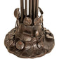 Meyda Lighting Tiffany Pond Lily 63" 12-Light Mahogany Bronze Floor Lamp With Petal Pink Shade Glass