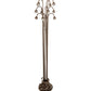 Meyda Lighting Tiffany Pond Lily 63" 12-Light Mahogany Bronze Floor Lamp With Petal Pink Shade Glass