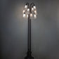 Meyda Lighting Tiffany Pond Lily 63" 12-Light Mahogany Bronze Floor Lamp With Petal White Shade Glass