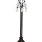 Meyda Lighting Tiffany Pond Lily 63" 12-Light Mahogany Bronze Floor Lamp With Petal White Shade Glass
