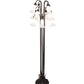 Meyda Lighting Tiffany Pond Lily 63" 12-Light Mahogany Bronze Floor Lamp With Petal White Shade Glass