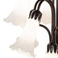 Meyda Lighting Tiffany Pond Lily 63" 12-Light Mahogany Bronze Floor Lamp With Petal White Shade Glass