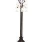 Meyda Lighting Tiffany Pond Lily 63" 12-Light Mahogany Bronze Floor Lamp With Petal White Shade Glass
