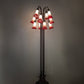 Meyda Lighting Tiffany Pond Lily 63" 12-Light Mahogany Bronze Floor Lamp With Pink and White Shade Glass