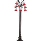 Meyda Lighting Tiffany Pond Lily 63" 12-Light Mahogany Bronze Floor Lamp With Pink and White Shade Glass