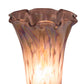 Meyda Lighting Tiffany Pond Lily 7" Mahogany Bronze Mini Table Lamp With Purple Iridescent Shade Glass