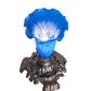 Meyda Lighting Tiffany Pond Lily 7" Mahogany Bronze Victorian Mini Table Lamp With Blue Shade Glass