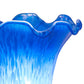 Meyda Lighting Tiffany Pond Lily 7" Mahogany Bronze Victorian Mini Table Lamp With Blue Shade Glass
