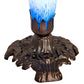 Meyda Lighting Tiffany Pond Lily 7" Mahogany Bronze Victorian Mini Table Lamp With Blue Shade Glass
