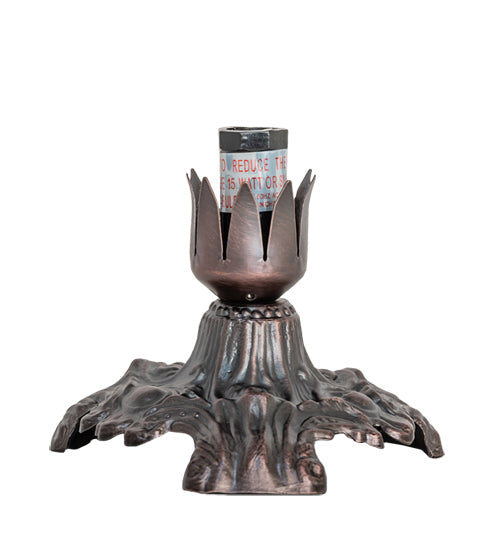 Meyda Lighting Tiffany Pond Lily 7" Mahogany Bronze Victorian Mini Table Lamp With Green Shade Glass