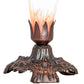 Meyda Lighting Tiffany Pond Lily 7" Mahogany Bronze Victorian Mini Table Lamp With Pink Shade Glass