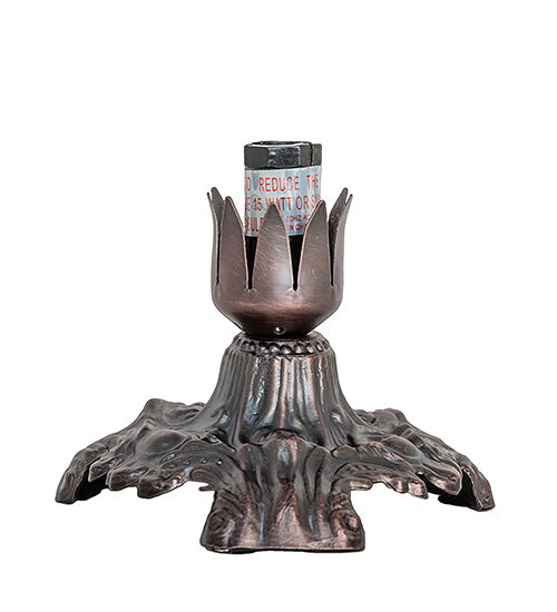 Meyda Lighting Tiffany Pond Lily 7" Mahogany Bronze Victorian Mini Table Lamp With Pink Shade Glass