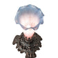 Meyda Lighting Tiffany Pond Lily 7" Mahogany Bronze Victorian Mini Table Lamp With Pink and Blue Shade Glass