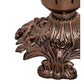 Meyda Lighting Tiffany Pond Lily 8" Mahogany Bronze Victorian Accent Table Lamp With Amber & Green Shade Glass