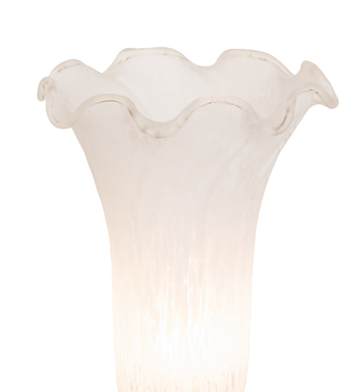 Meyda Lighting Tiffany Pond Lily 8" Mahogany Bronze Victorian Table Lamp With White Shade Glass