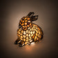 Meyda Lighting Tiffany Rabbit 7" Accent Table Lamp With Honey Shade Glass
