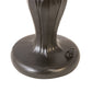 Meyda Lighting Tiffany Roman 15" Mahogany Bronze Mini Table Lamp With Green & Beige Shade Glass