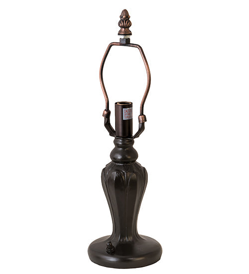 Meyda Lighting Tiffany Roman 15" Mahogany Bronze Mini Table Lamp With Green & Beige Shade Glass