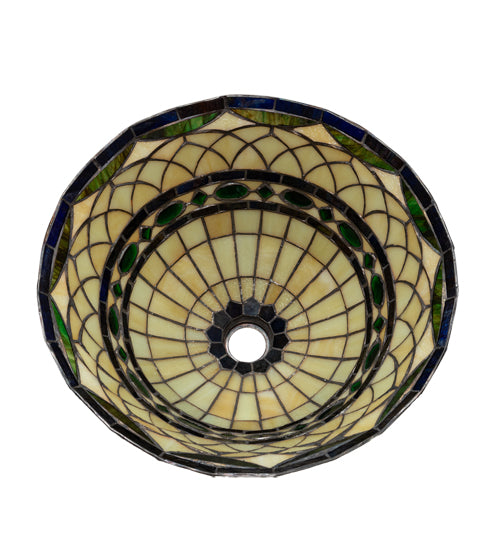 Meyda Lighting Tiffany Roman 16" Green & Beige Shade