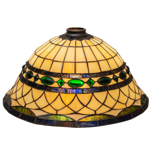 Meyda Lighting Tiffany Roman 16" Green & Beige Shade