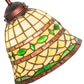 Meyda Lighting Tiffany Roman 18" Mahogany Bronze Desk Table Lamp With Multi-Colored Stained Shade Glass