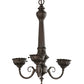Meyda Lighting Tiffany Roman 20" 3-Light Mahogany Bronze Chandelier With Multi-Colored Shade Glass