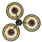 Meyda Lighting Tiffany Roman 20" 3-Light Mahogany Bronze Chandelier With Multi-Colored Shade Glass