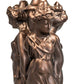 Meyda Lighting Tiffany Roman 23" 3-Light Mahogany Bronze Table Lamp With Multi-Colored Shade Glass