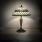 Meyda Lighting Tiffany Roman 23" Antique Brass Table Lamp With Multi-Colored Shade Glass