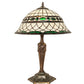 Meyda Lighting Tiffany Roman 23" Antique Brass Table Lamp With Multi-Colored Shade Glass