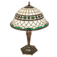 Meyda Lighting Tiffany Roman 23" Antique Brass Table Lamp With Multi-Colored Shade Glass