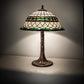 Meyda Lighting Tiffany Roman 23" Mahogany Bronze Table Lamp With Multi-Colored Shade Glass
