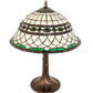 Meyda Lighting Tiffany Roman 23" Mahogany Bronze Table Lamp With Multi-Colored Shade Glass
