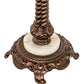 Meyda Lighting Tiffany Roman 253640 23" Mahogany Bronze Table Lamp With Multi-Colored Shade Glass