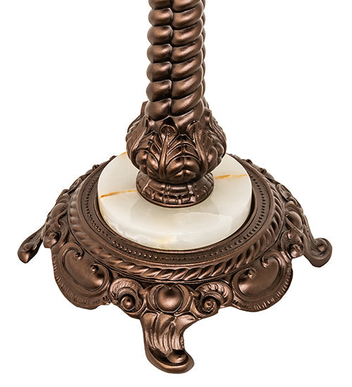 Meyda Lighting Tiffany Roman 253640 23" Mahogany Bronze Table Lamp With Multi-Colored Shade Glass
