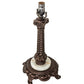 Meyda Lighting Tiffany Roman 253640 23" Mahogany Bronze Table Lamp With Multi-Colored Shade Glass