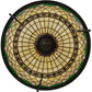 Meyda Lighting Tiffany Roman 27" 4-Light Costello Black Inverted Pendant Light With Multi-Colored Granite Shade Glass