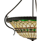 Meyda Lighting Tiffany Roman 27" 4-Light Costello Black Inverted Pendant Light With Multi-Colored Granite Shade Glass